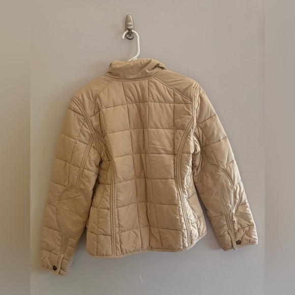 Lauren Ralph Lauren Tan Quilted Corduroy Trim Jacket Women’s Size L - Picture 4 of 6